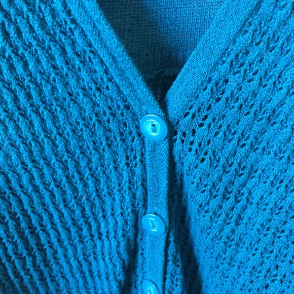 Sparrow for Anthropologie Teal Cardigan - Picture 2 of 6